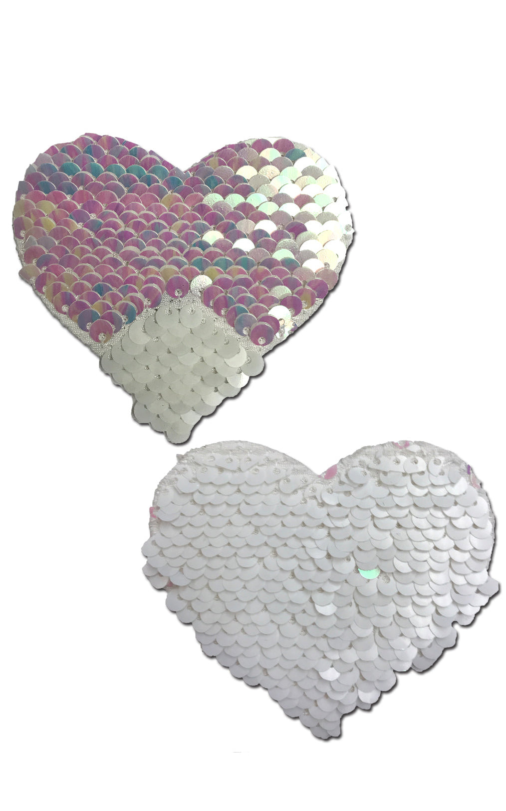 Pastease Rainbow & Silver Color Flip Glitter Sequined Butterfly Nipple  Pasties