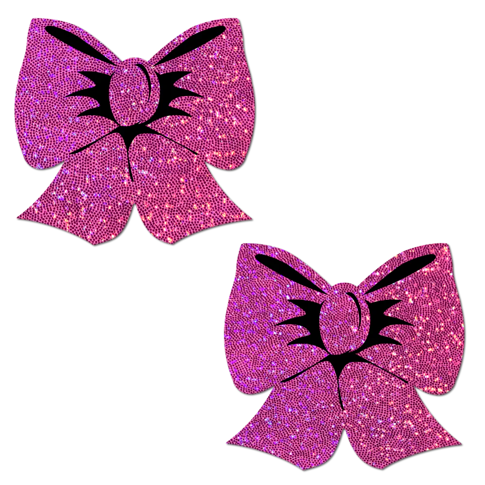 Pastease: Glittering Hot Pink Bow Pasties