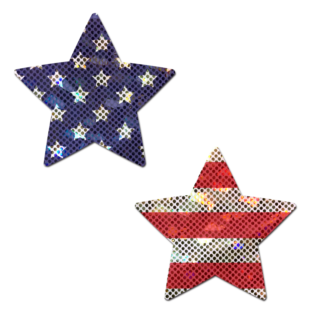 Pastease: Glittering Stars & Stripes Patriotic Star Pasties